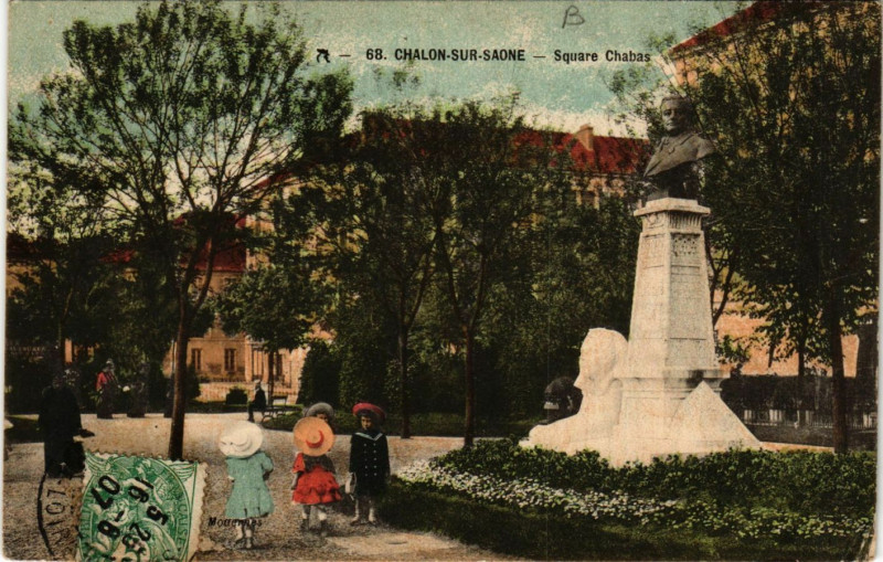 Carte postale ancienne Chalon-sur-Saone - Square Chabas à Chalon-sur-Saône