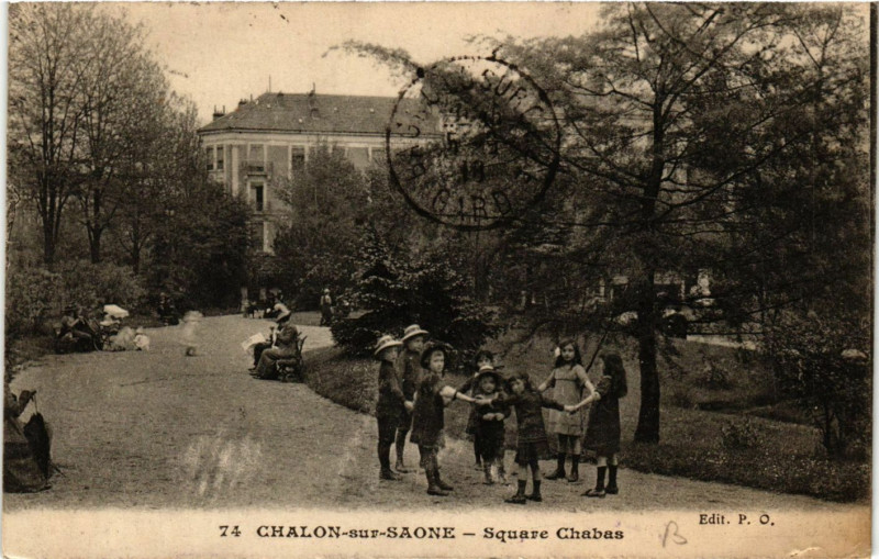 Carte postale ancienne Chalon-sur-Saone - Square Chabas à Chalon-sur-Saône