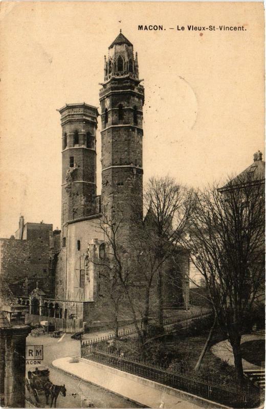 Carte postale ancienne Macon Le Vieux-Saint-Vincent à Mâcon