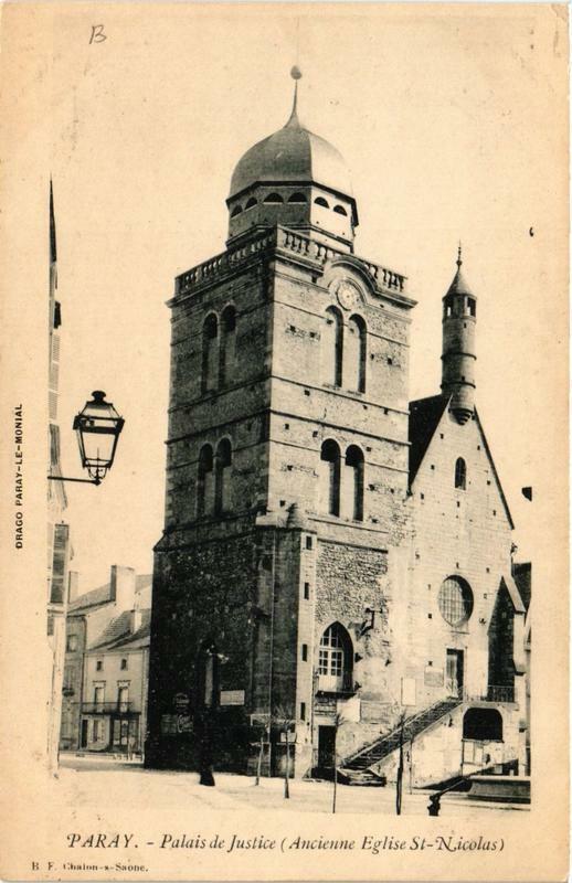 Carte postale ancienne Paray Palais de Justice