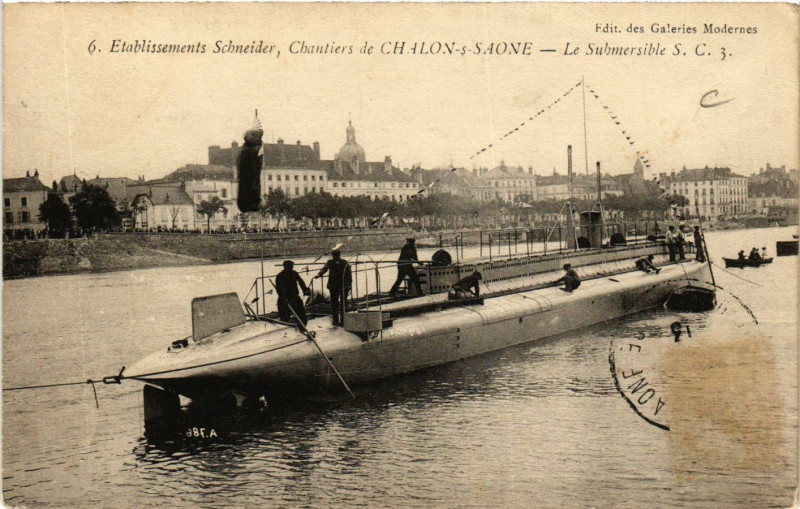 Carte postale ancienne Chalon-sur-Saone - Le Submersible S. C. 3. à Chalon-sur-Saône