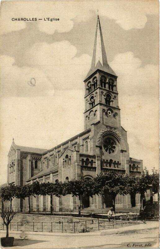 Carte postale ancienne Charolles L'Eglise France à Charolles