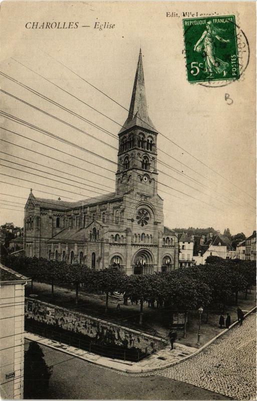 Carte postale ancienne Charolles Eglise à Charolles