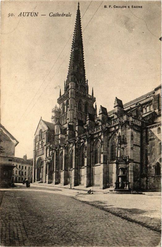 Carte postale ancienne Autun Cathédrale à Autun