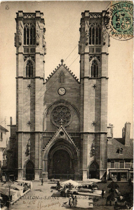 Carte postale ancienne Chalon-sur-Saone - Cathédrale Saint-Vincent à Chalon-sur-Saône