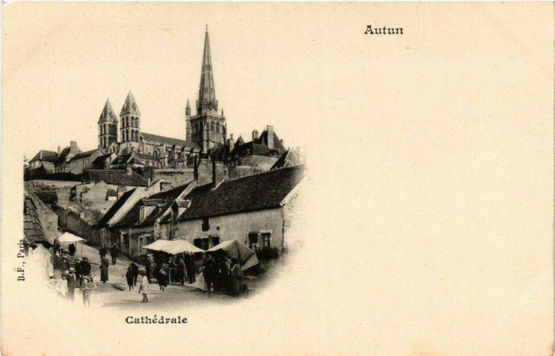 Carte postale ancienne Autun Cathédrale à Autun