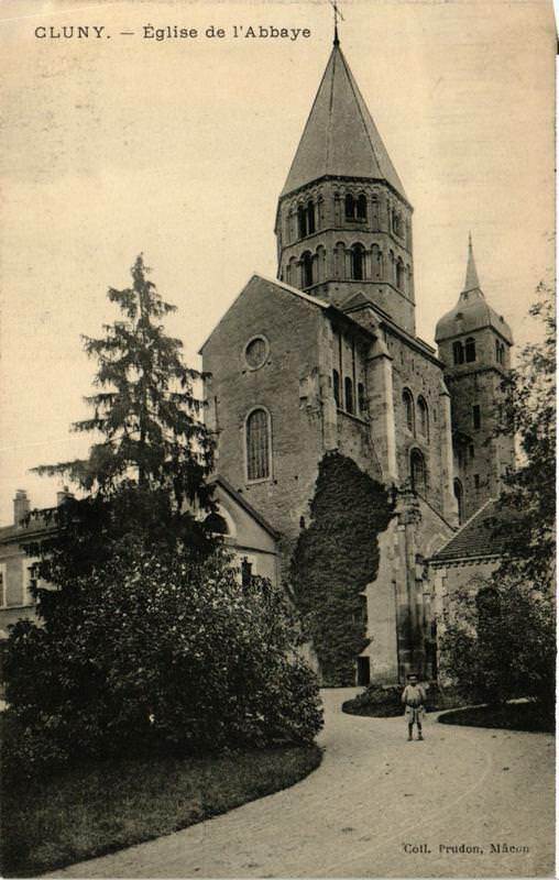 Carte postale ancienne Cluny Eglise de l'Abbaye à Cluny