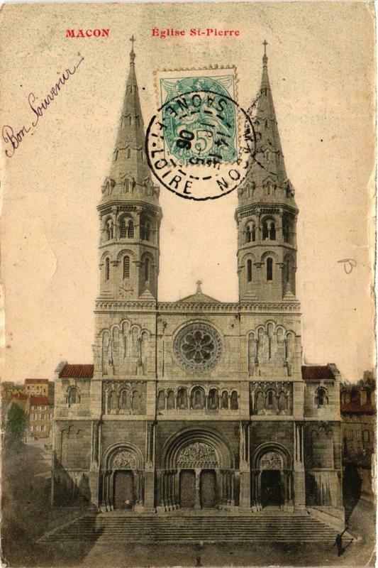 Carte postale ancienne Macon Eglise Saint-Pierre à Mâcon
