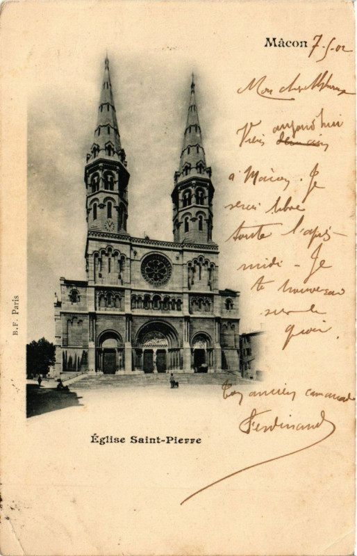 Carte postale ancienne Macon - Eglise Saint-Pierre à Mâcon