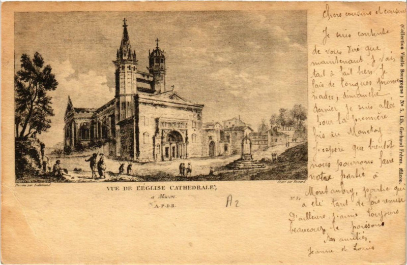 Carte postale ancienne Vue de Eglise Cathédrale