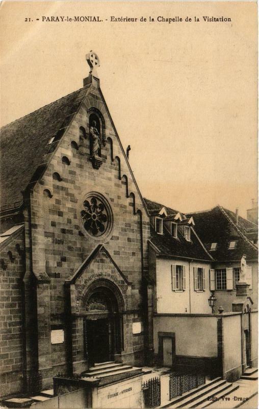 Carte postale ancienne Paray-le-Monial Exterieur de la Chapelle de la Visitation à Paray-le-Monial