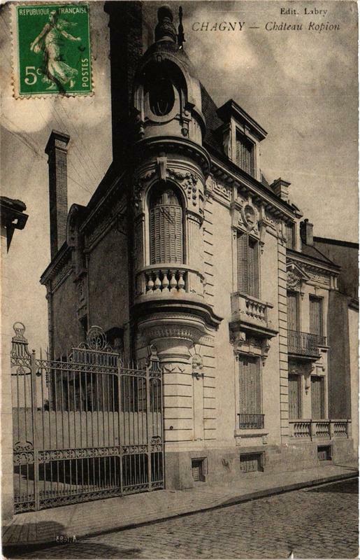 Carte postale ancienne Chagny Chateau Ropion à Chagny