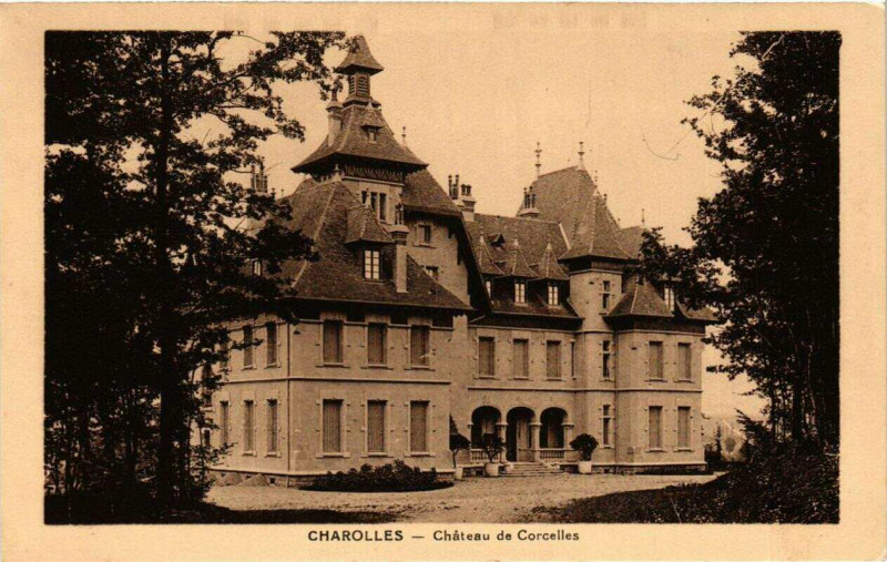 Carte postale ancienne Charolles Chateau de Corcelles à Charolles