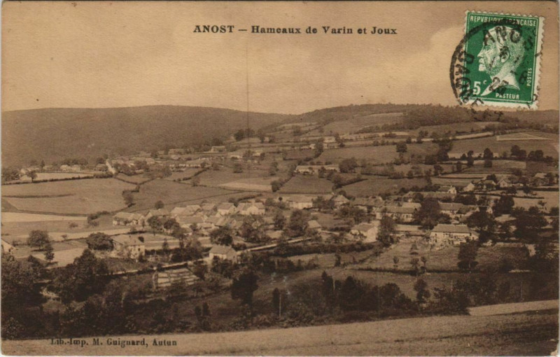 Carte postale ancienne Anost HaMEAUX de Varin et Joux à Anost
