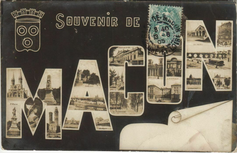Carte postale ancienne Souvenir de Macon à Mâcon