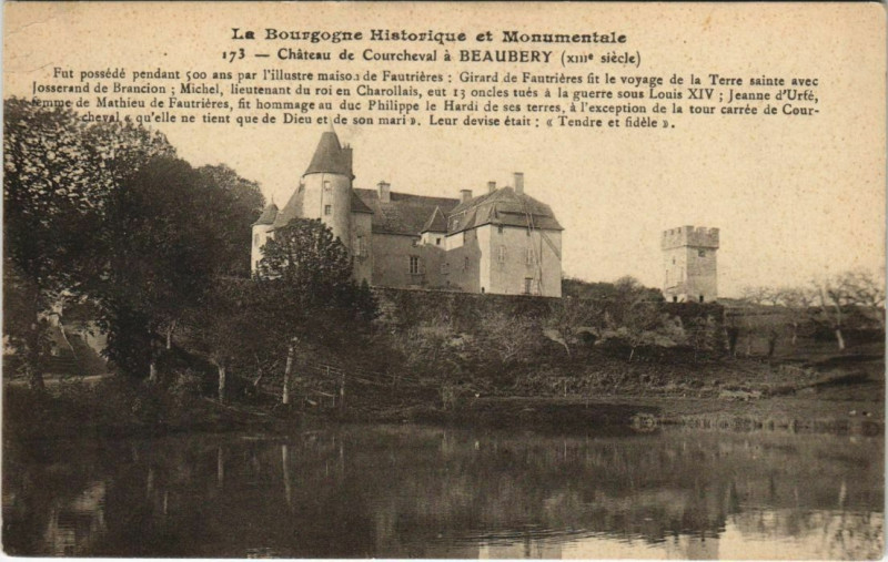 Carte postale ancienne Chateau de Courcheval a Beaubery à Château