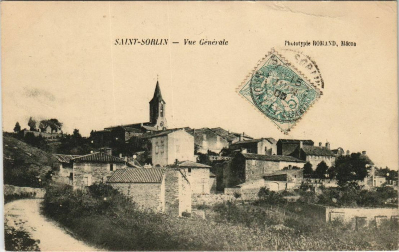 Carte postale ancienne Saint-Sorlin - Vue générale