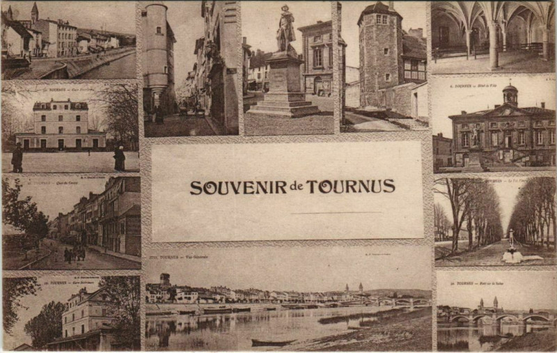 Carte postale ancienne Souvenir de Tournus à Tournus