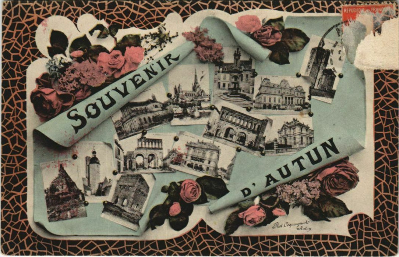 Carte postale ancienne Souvenir D'Autun à Autun