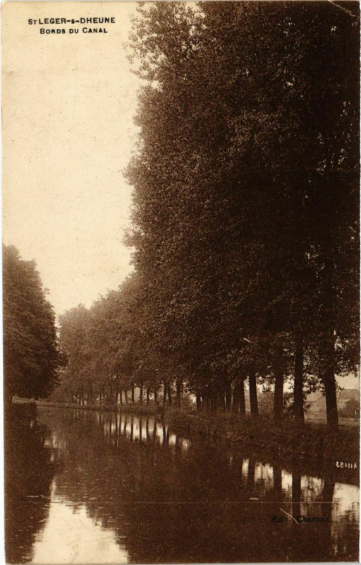 Carte postale ancienne St. Leger Dheune Bords du Canal