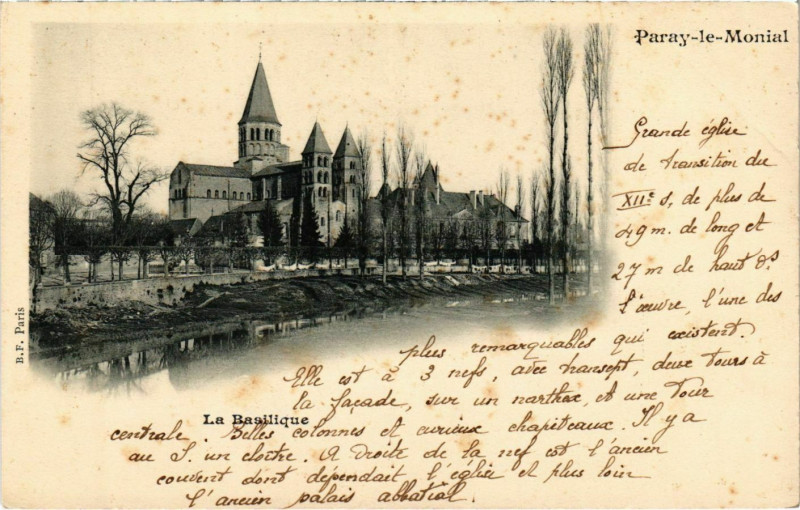 Carte postale ancienne Paray Le Monial La Basilique à Paray-le-Monial