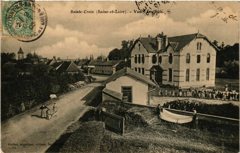 Carte postale ancienne Sainte Croix Vue d'ensemble France à Sainte-Croix