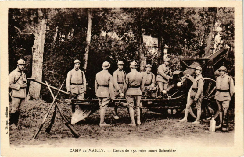 Carte postale ancienne Camp de Mailly France à Mailly