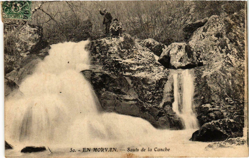 Carte postale ancienne En Morvan Sauts de la Canche France