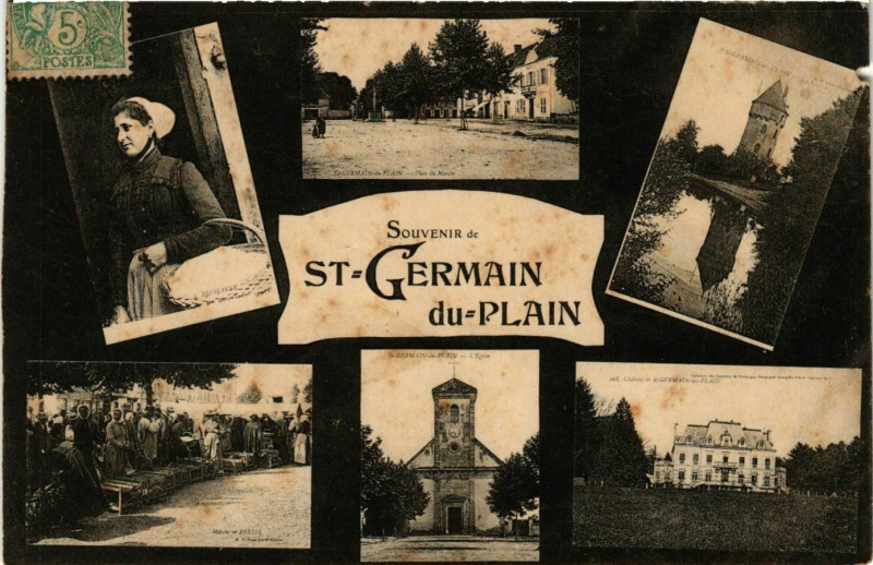 Carte postale ancienne Souvenir de St.Germain du Plain France