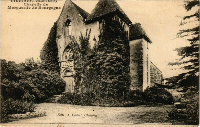 Carte postale ancienne Couches les Mines Chapelle de Marguerite France à Couches