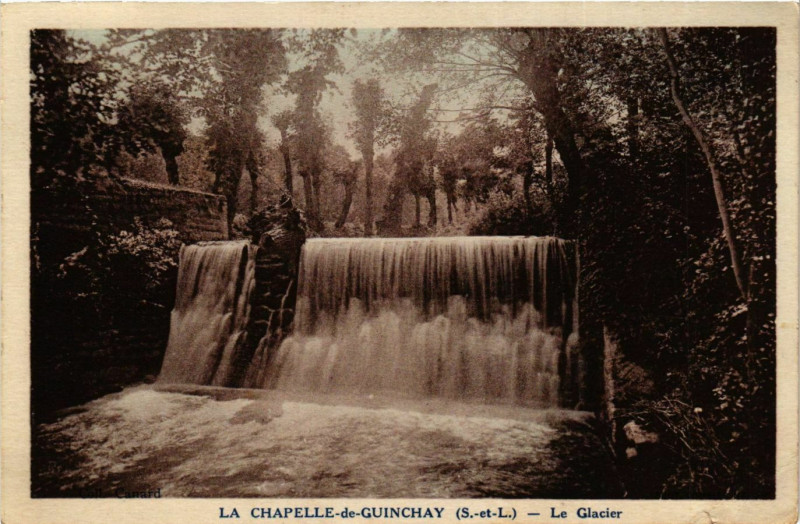 Carte postale ancienne La Chapelle de Guinchay Le Glacier France à La Chapelle-de-Guinchay