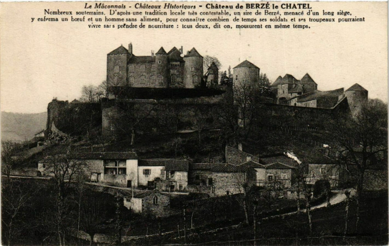 Carte postale ancienne Chateau de Berze le Chatel France à Château