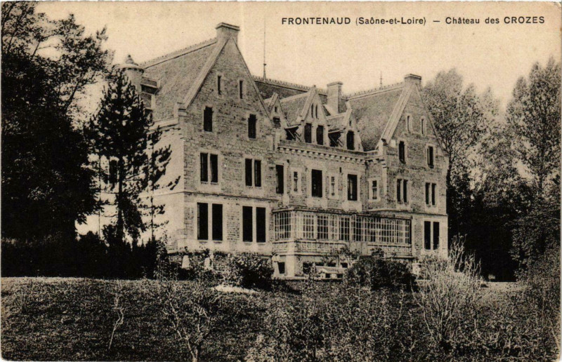 Carte postale ancienne Frontenaud Chateau des Crozes France à Frontenaud