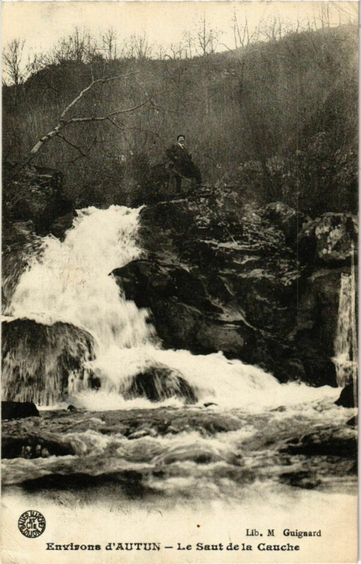 Carte postale ancienne Env.d'Autun Le Saut de la Cauche France à Autun