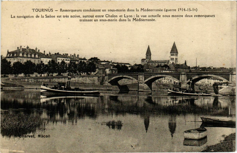 Carte postale ancienne Tournus France à Tournus