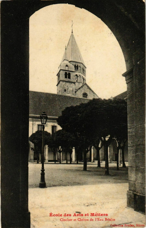 Carte postale ancienne Clocher et Cloitre de l'Eau Benite France