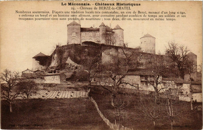 Carte postale ancienne Chateau de Berze le Chatel France à Château