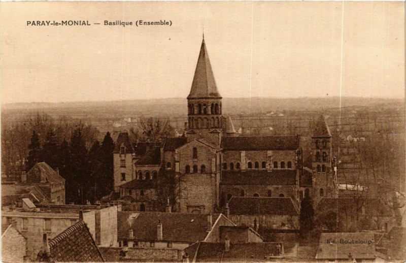 Carte postale ancienne Paray le Monial Basilique France à Paray-le-Monial