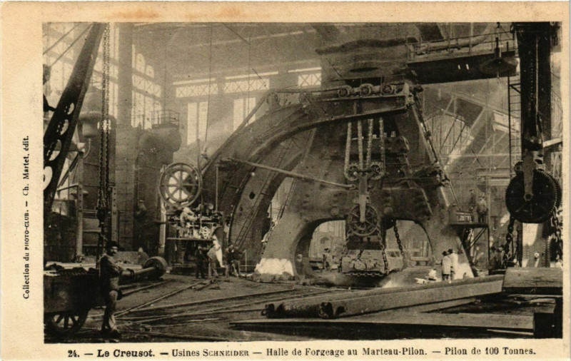Carte postale ancienne Le Creusot Usines Schneider France au Creusot