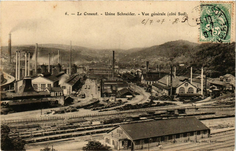 Carte postale ancienne Le Creusot Vue Generale France au Creusot