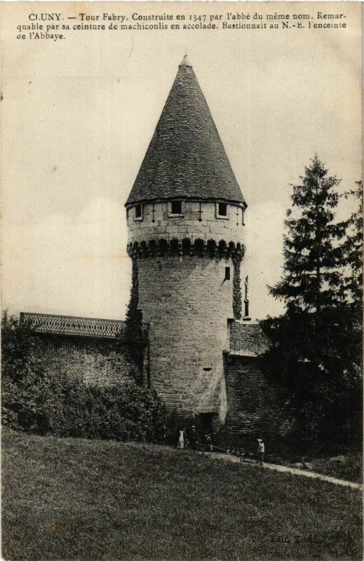 Carte postale ancienne Cluny Tour Fabri France à Cluny
