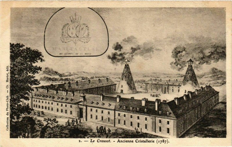Carte postale ancienne Le Creusot Ancienne Cristallerie France au Creusot