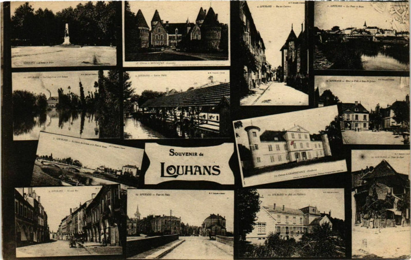 Carte postale ancienne Souvenir de Louhans France à Louhans