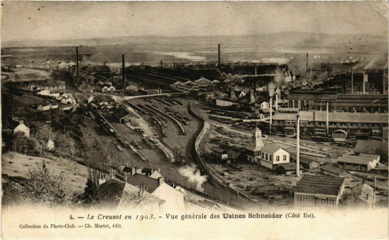 Carte postale ancienne Le Creusot Vue Generale des Usines France au Creusot