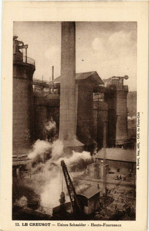 Carte postale ancienne Le Creusot Usines Schneider France au Creusot