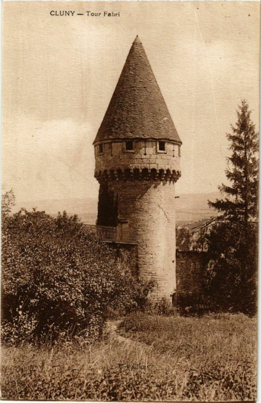 Carte postale ancienne Cluny Tour Fabri France à Cluny