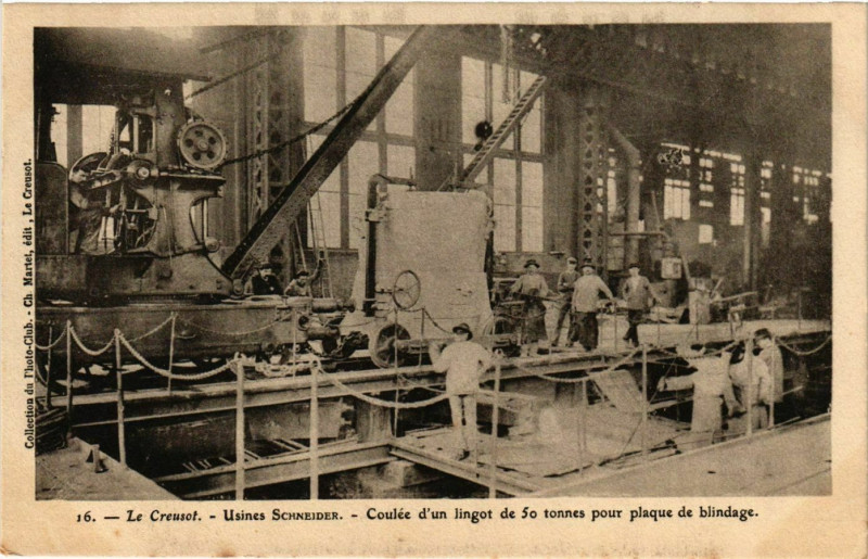 Carte postale ancienne Le Creusot Usines Schneider France au Creusot