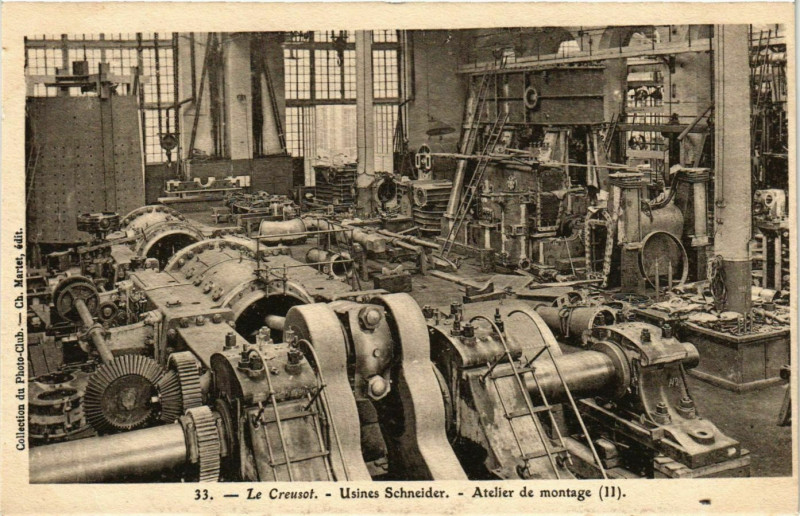 Carte postale ancienne Le Creusot Atelier du montage France au Creusot
