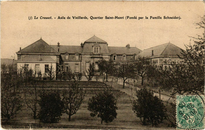 Carte postale ancienne Le Creusot Asile de Vieillards France au Creusot