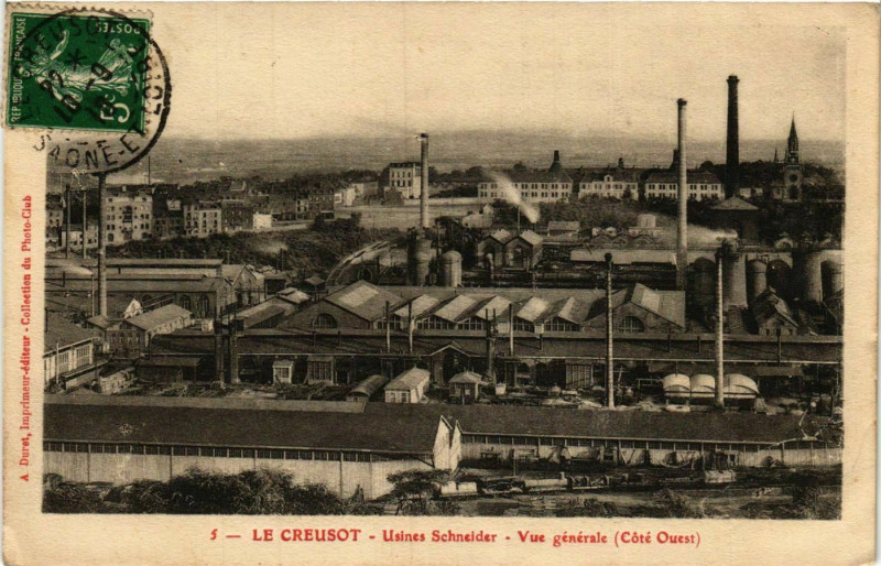 Carte postale ancienne Le Creusot Vue Generale France au Creusot